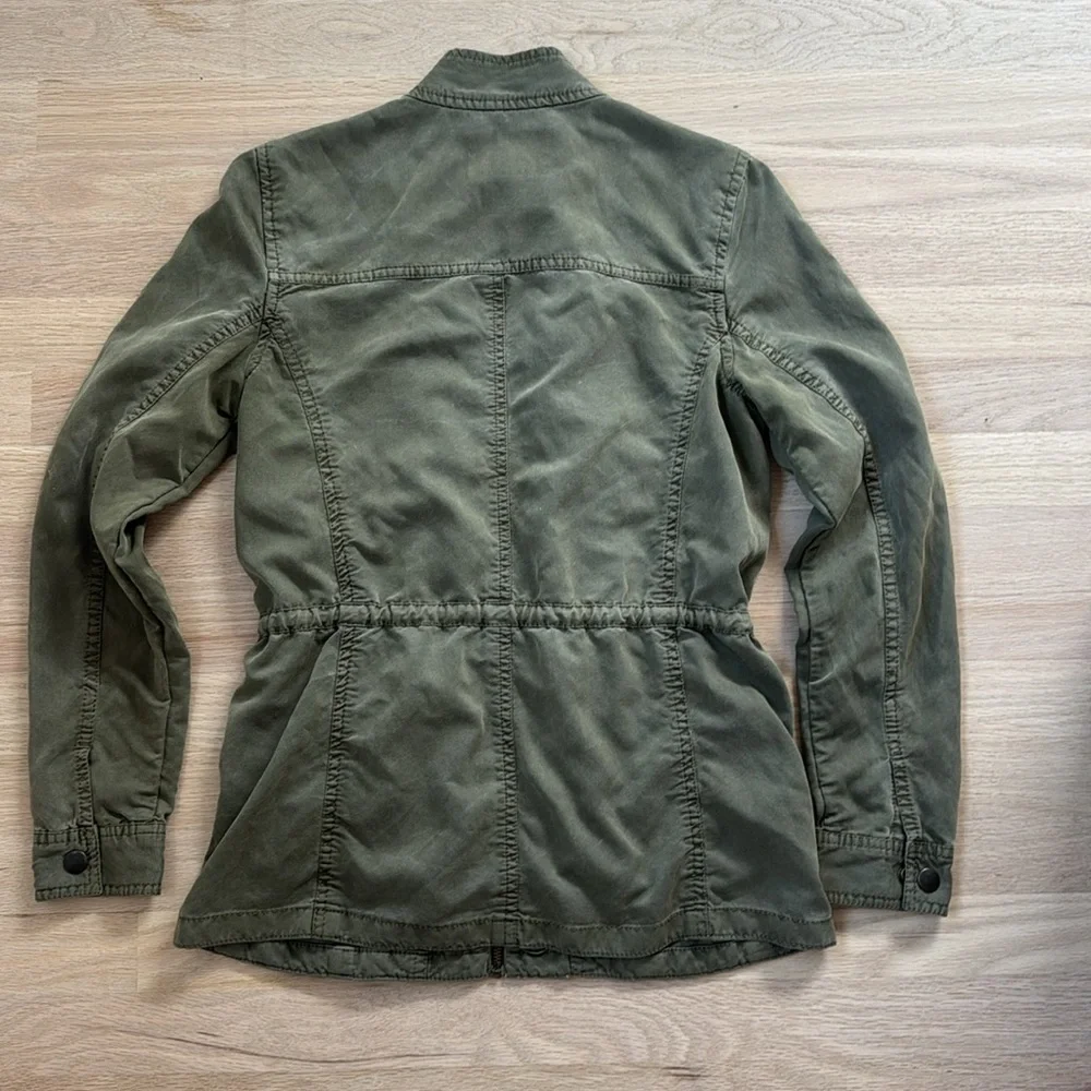 hinge Olive Green Utility Drawstring Jacket - Picture 3 of 3
